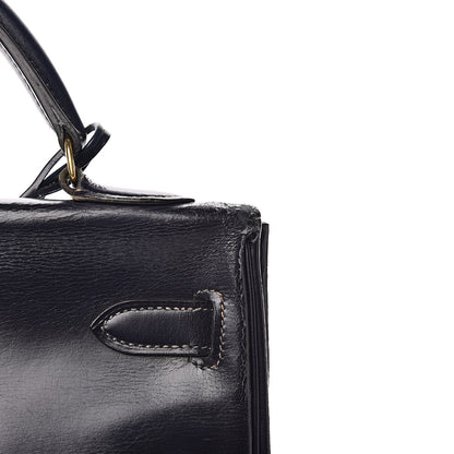 Hermes Box Kelly Retourne 32 Bleu Marine 32 of 33