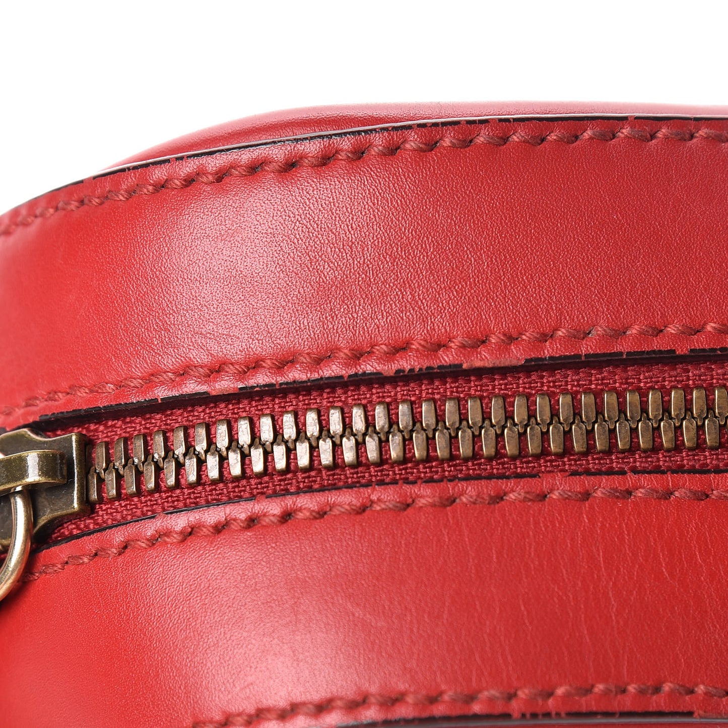 Calfskin Web Small Webby Bee Shoulder Bag Red