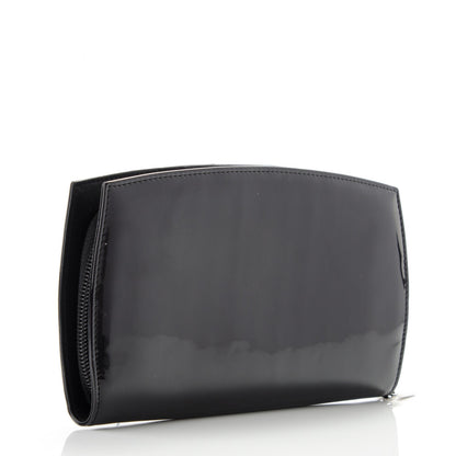 Chanel Patent Large CC Compact Zip Gusset Wallet Black 3 of 8