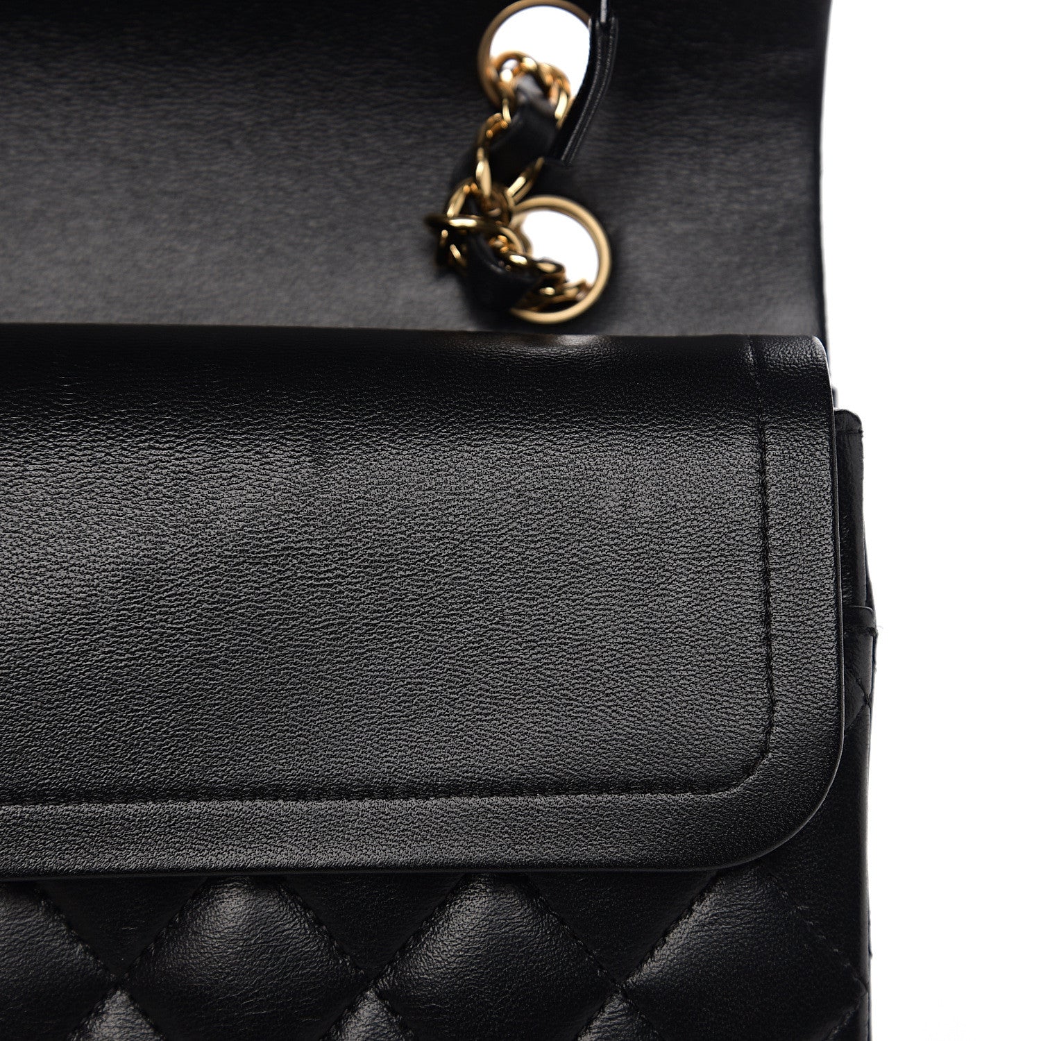 Chanel Lambskin Quilted Medium Double Flap Black 11 of 14