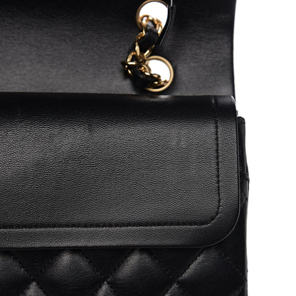 Chanel Lambskin Quilted Medium Double Flap Black 11 of 14