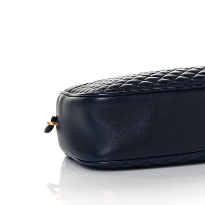 Saint Laurent Lambskin Quilted Victoire Camera Bag Deep Marine 7 of 8
