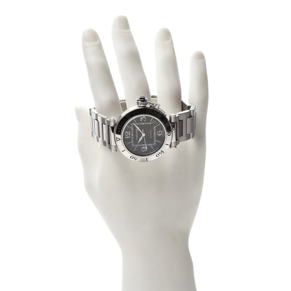 Cartier Stainless Steel 40mm Pasha C Seatimer Automatic Watch Black 2 of 9