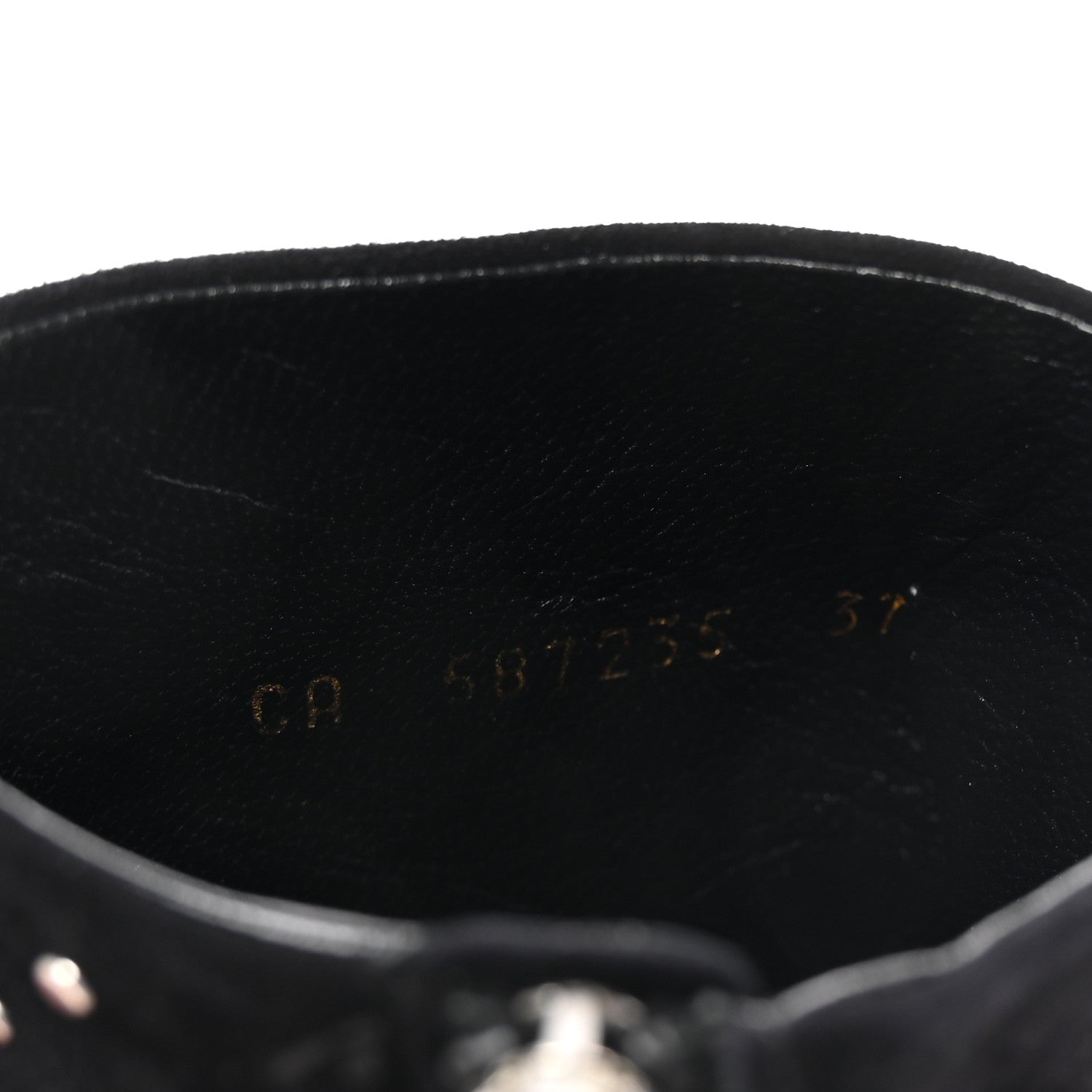 Saint Laurent Suede Studded Kiki 85 Zip Boot 37 Black 9 of 10