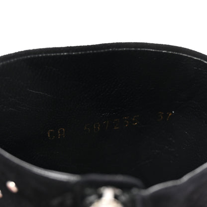 Saint Laurent Suede Studded Kiki 85 Zip Boot 37 Black 9 of 10
