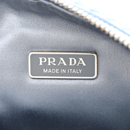 Prada Satin Crystal Triangle Pouch Celeste 6 of 11