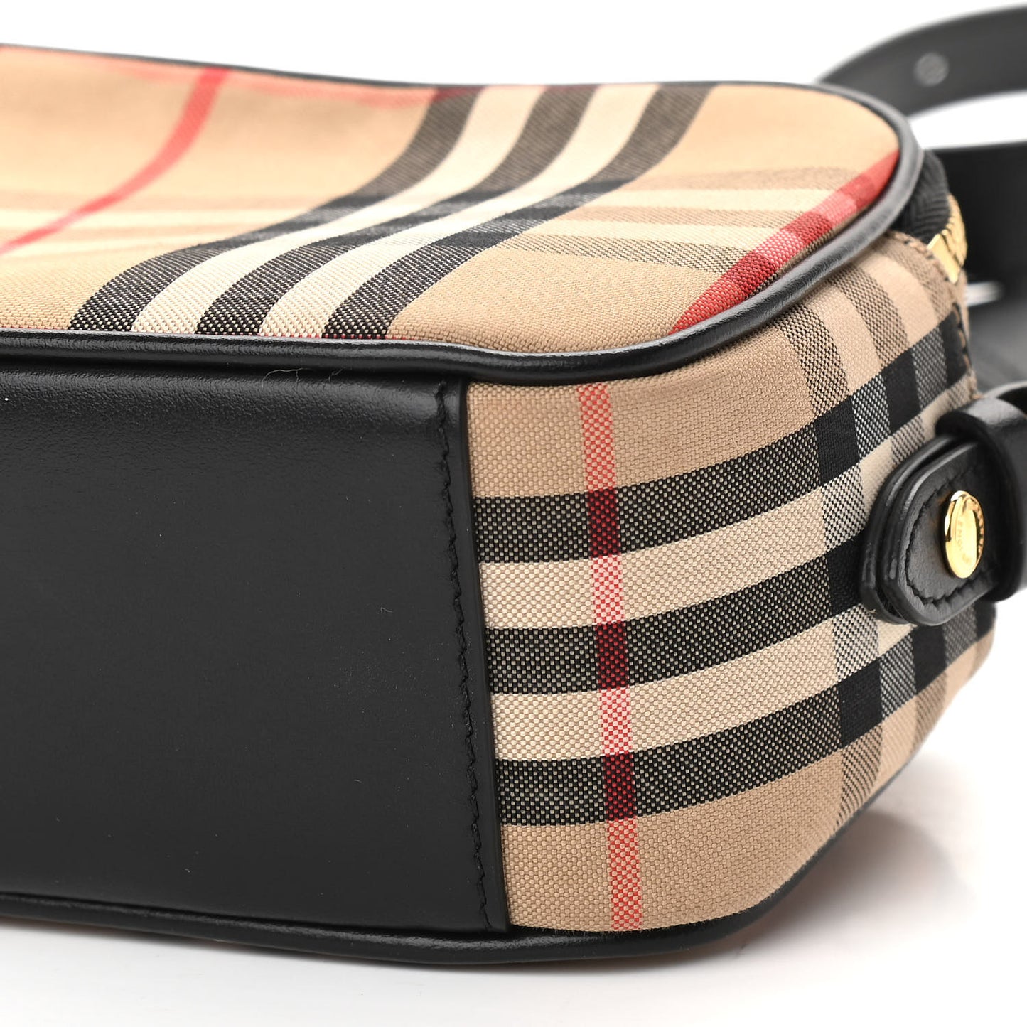 Calfskin Vintage Check Micro Camera Bag Archive Beige