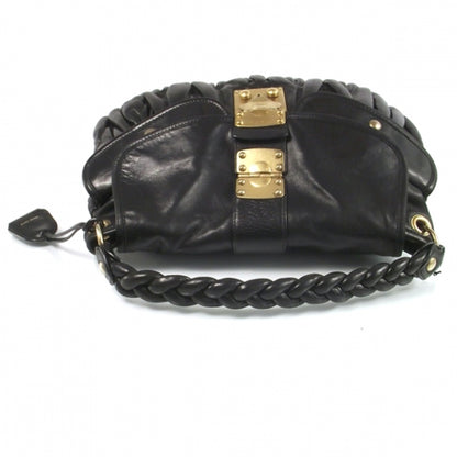 Miu Miu Leather Matelasse Coffer Hobo Black 5 of 11