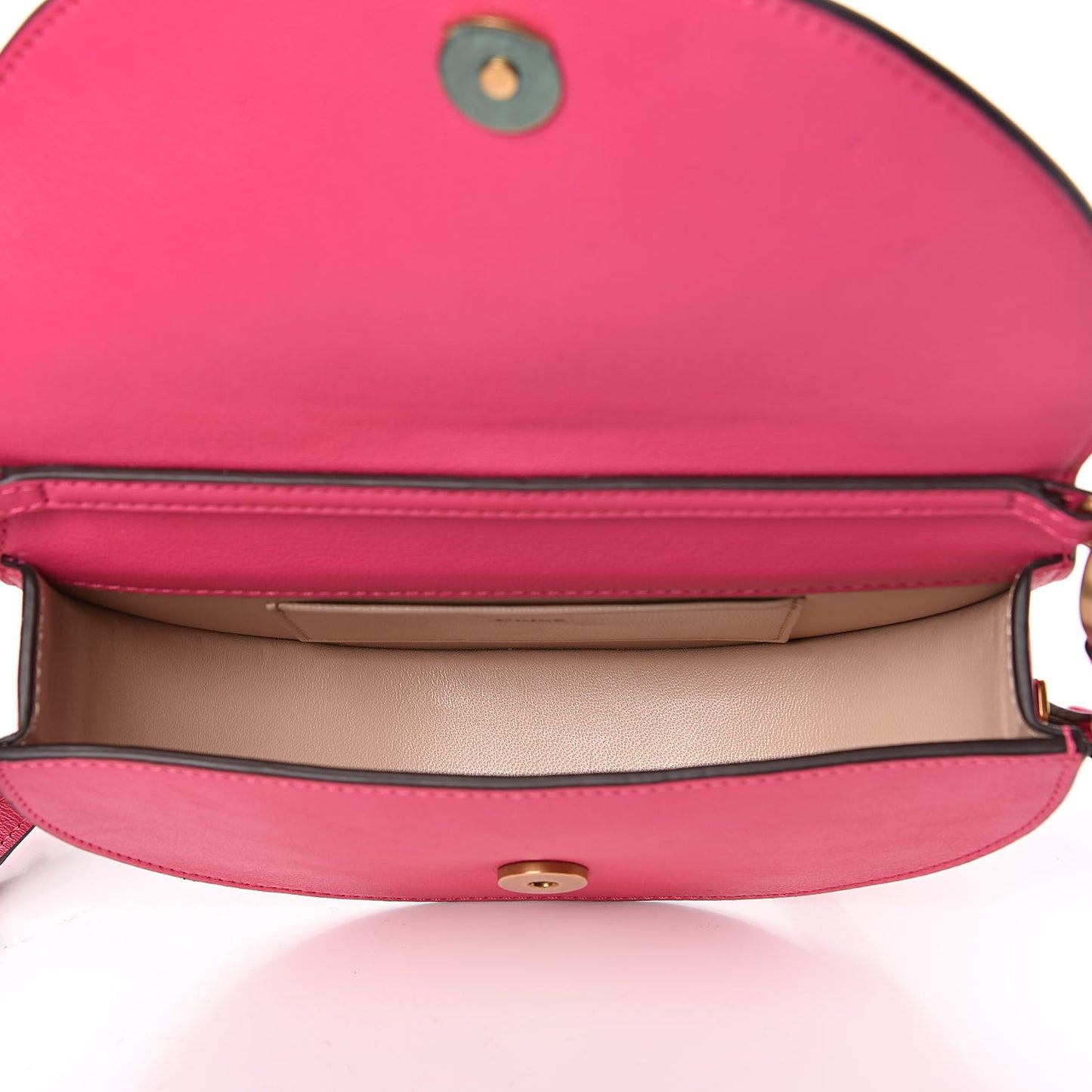 Calfskin Small Nile Bracelet Minaudiere Bag Fuchsia Rose