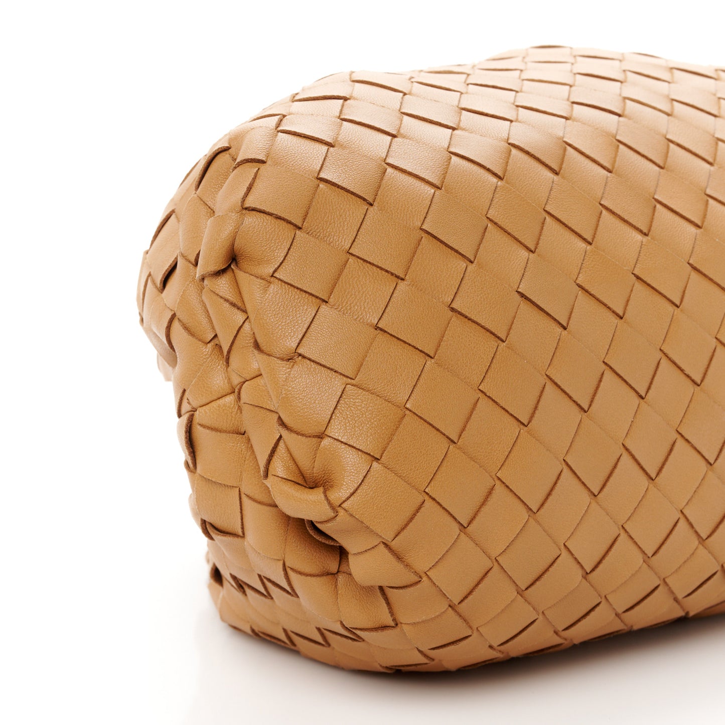 Nappa Maxi Intrecciato The Pouch Oversized Clutch Caramel
