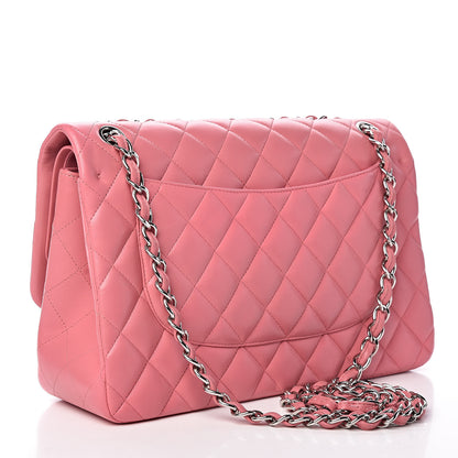 Chanel Lambskin Quilted Jumbo Double Flap Pink 3 of 14