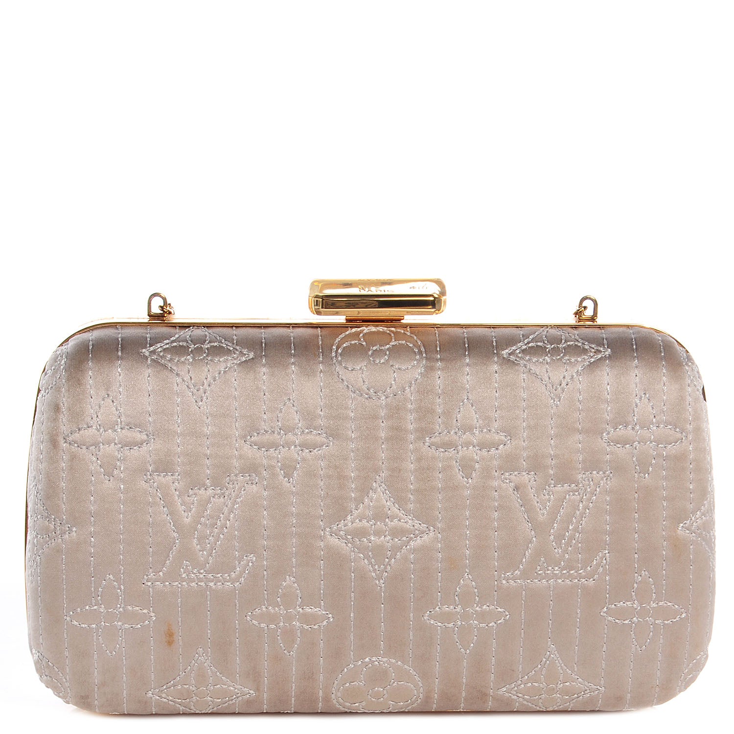Louis Vuitton Monogram Motard Minaudiere Clutch Pearl 1 of 7