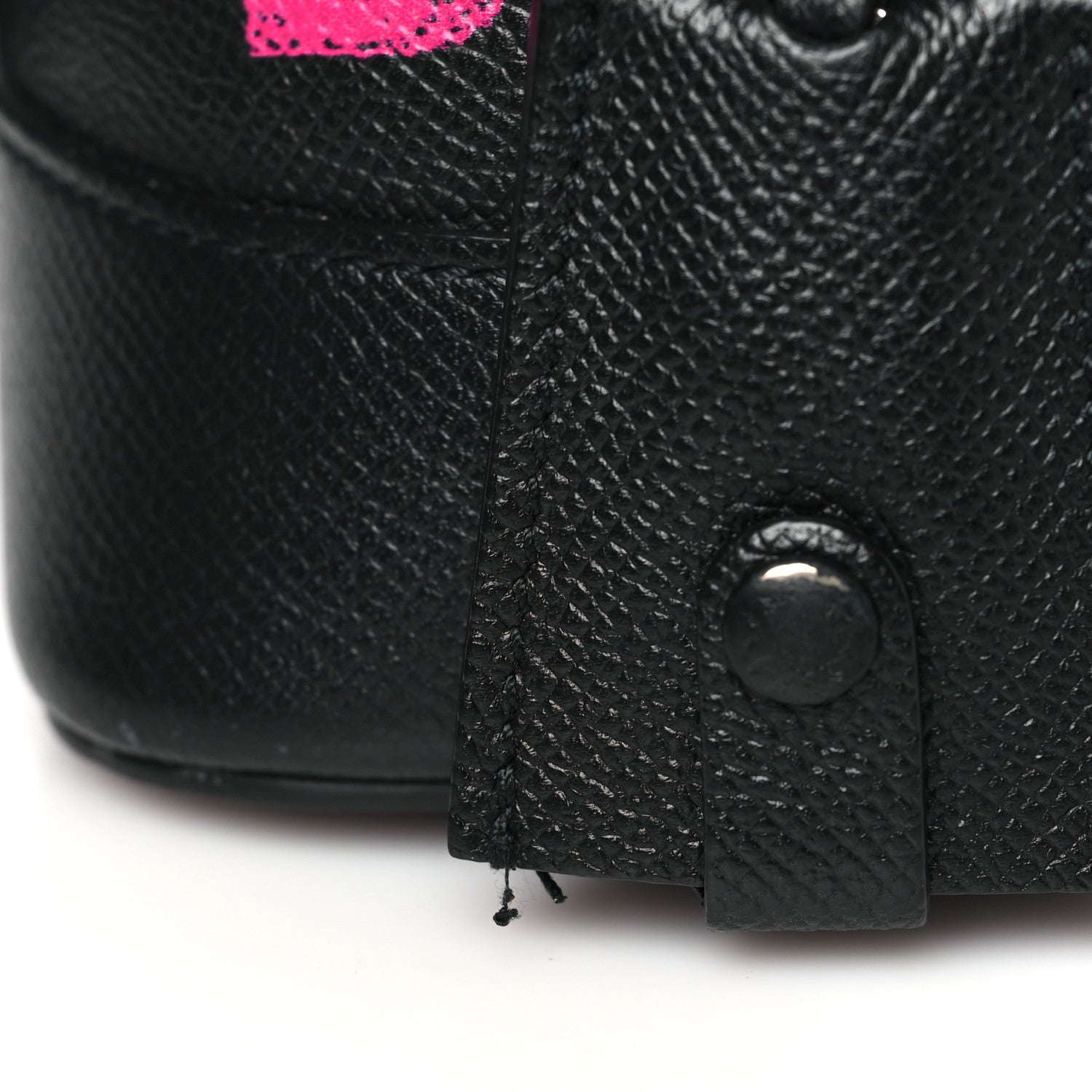 Balenciaga Signature Grained Calfskin Logo S Ville Top Handle Bag Black Rose Shocking 11 of 12