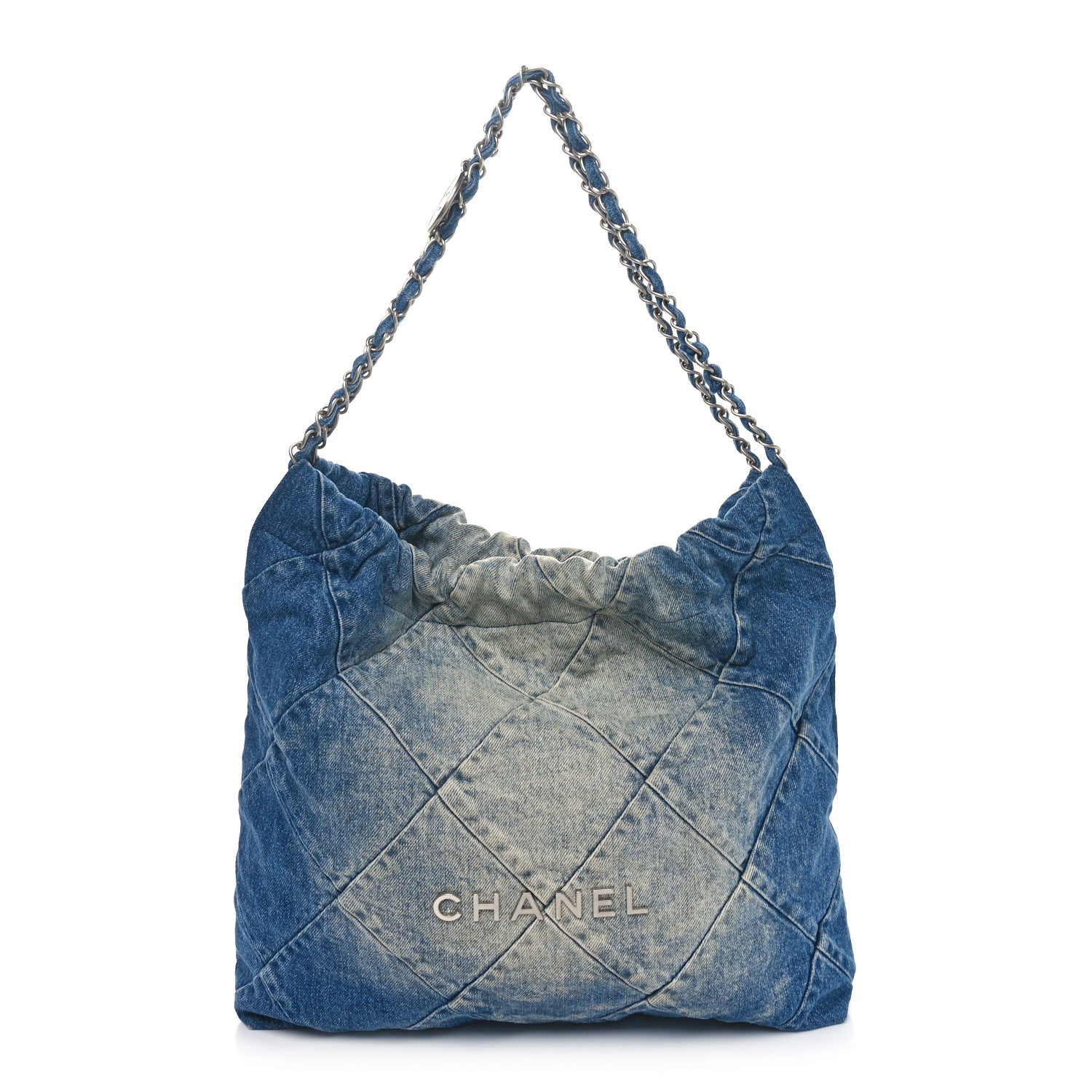 Chanel Denim Quilted Small Chanel 22 Blue 1 of 11