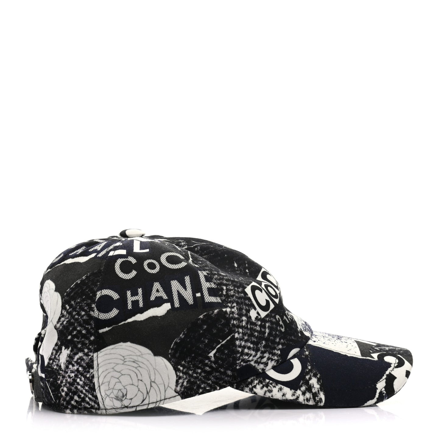 Cotton Coco Print Cap Hat Navy Black White