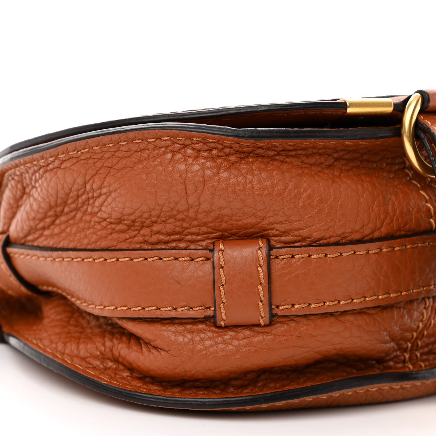 Chloe Grained Calfskin Small Marcie Saddle Bag Tan 8 of 11