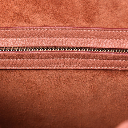 Celine Shiny Grained Calfskin Medium Phantom Luggage Terracotta 7 of 14