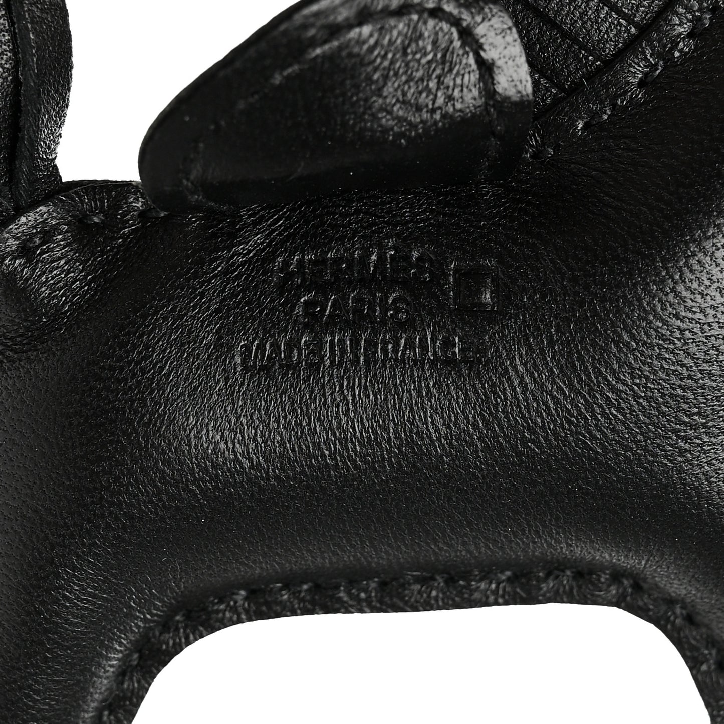 Milo Lambskin Matte Alligator Touch Grigri Rodeo Horse Bag Charm PM So Black