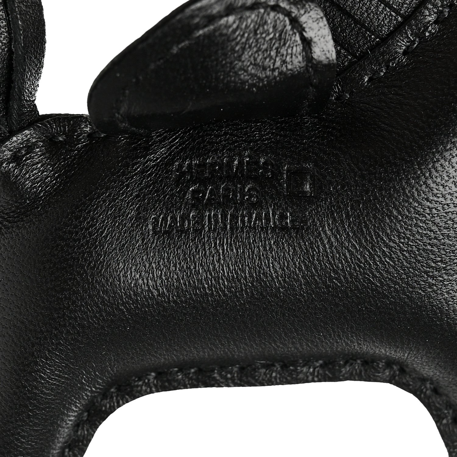 Hermes Milo Lambskin Matte Alligator Touch Grigri Rodeo Horse Bag Charm PM So Black 3 of 4