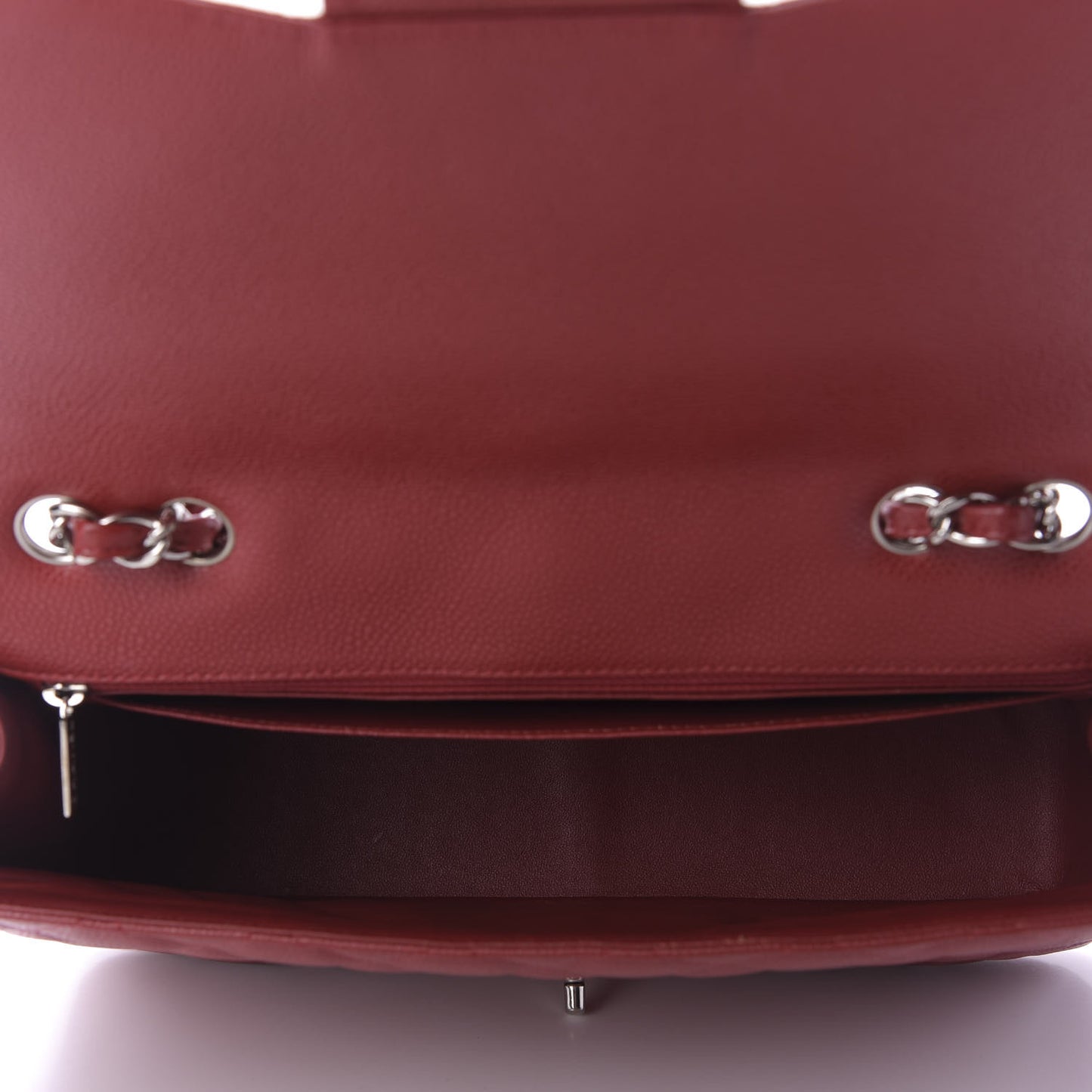 Caviar Quilted Jumbo Single Flap Red
