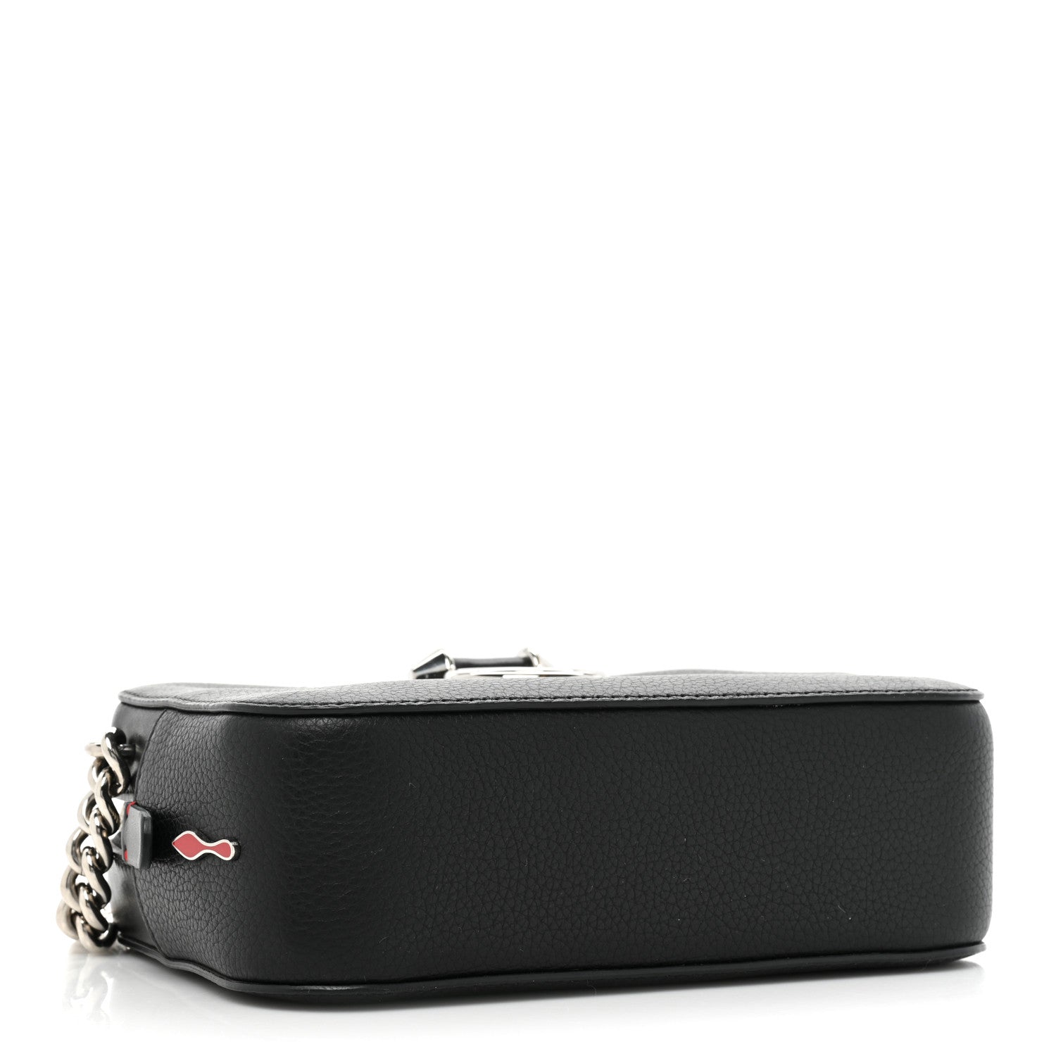 Christian Louboutin Empire Calfskin Mini Rubylou Crossbody Black Red 4 of 14