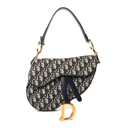 Christian Dior Oblique Saddle Bag Blue 1 of 11