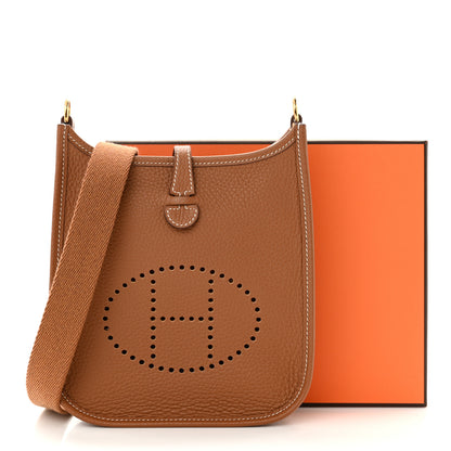 Hermes Taurillon Clemence Evelyne TPM Gold 11 of 11