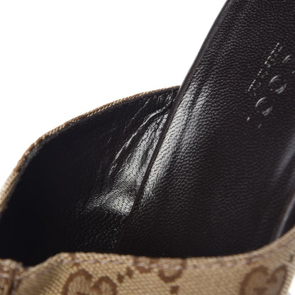 Gucci Monogram Cellarius Soft Calfskin Icon Bit Platform Clog High Heel Slide Sandals 40 Beige Ebony Cocoa 8 of 12