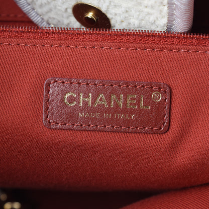 Chanel Lurex Boucle Medium Deauville Tote White 6 of 10