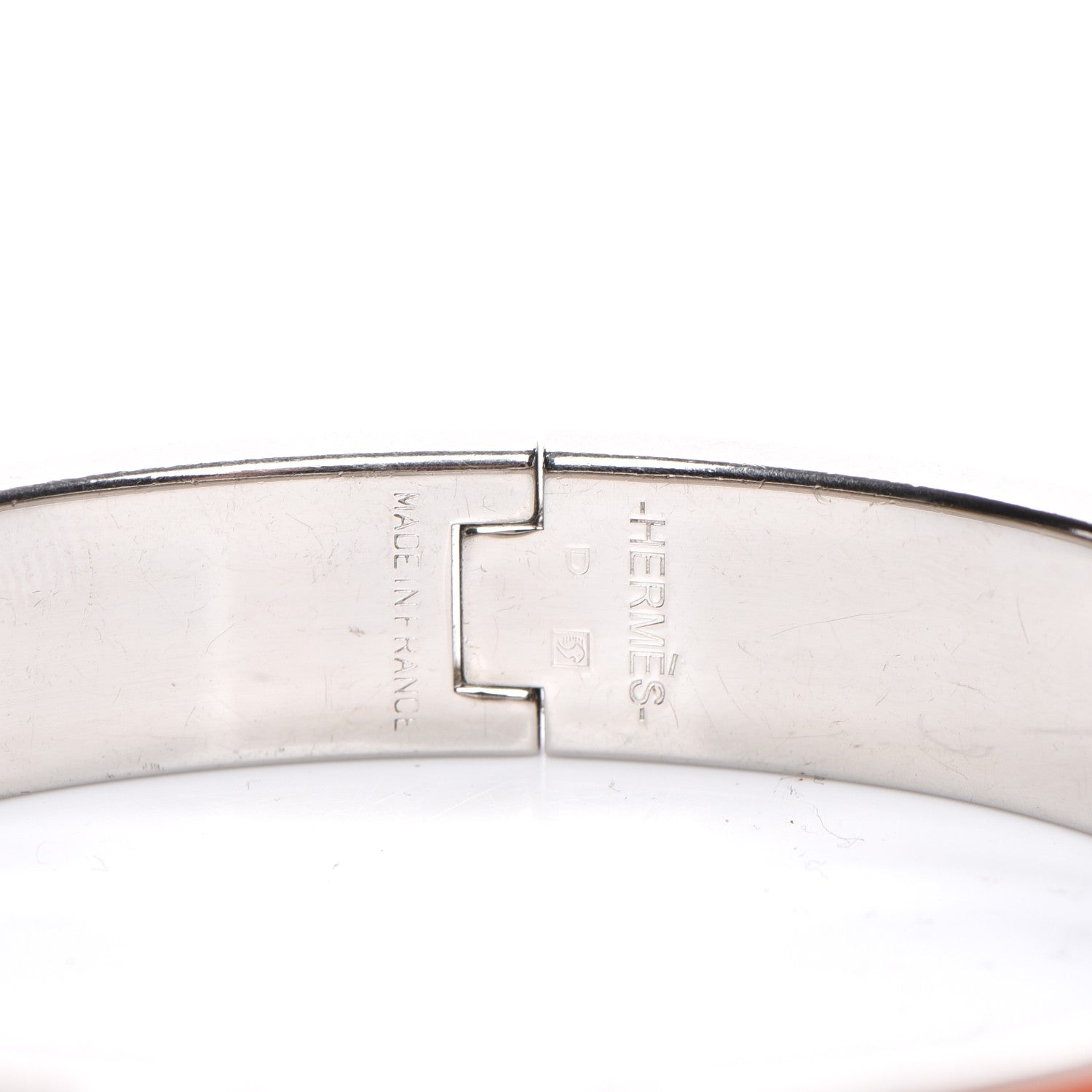 Hermes Enamel Narrow Clic Clac H Bracelet PM Orange 3 of 4