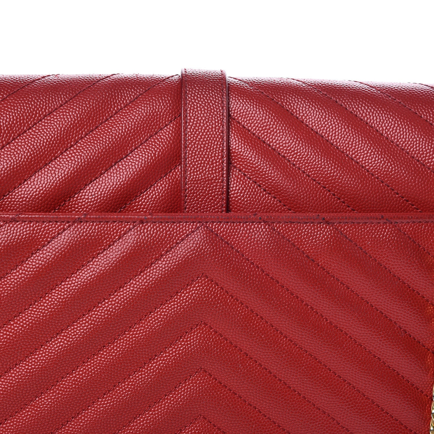 Saint Laurent Grain De Poudre Matelasse Chevron Large Monogram Satchel Lipstick Red 16 of 24