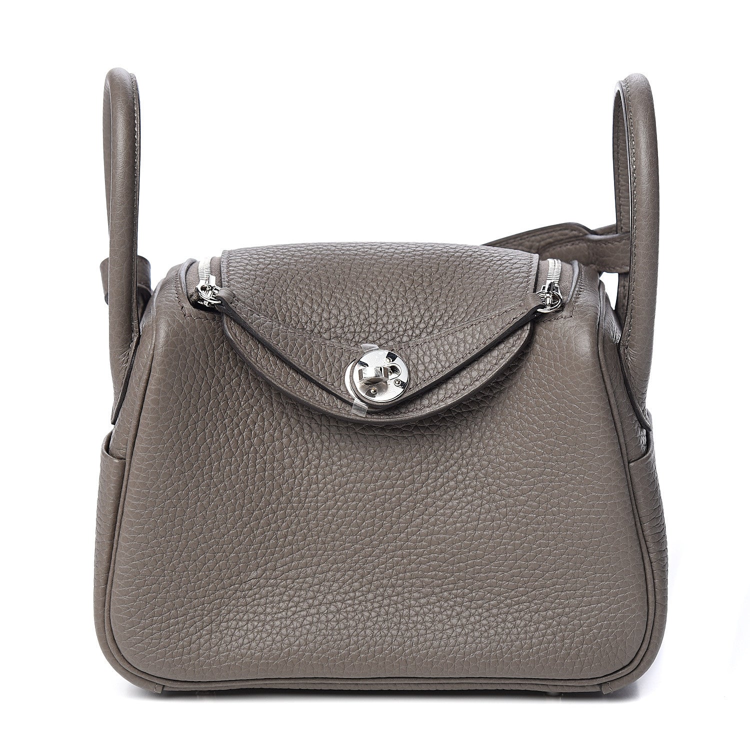 Hermes Taurillon Clemence Mini Lindy 20 Etain 1 of 9