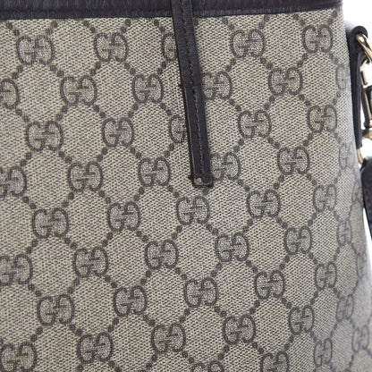 Gucci GG Supreme Monogram Small Zippered Tote Dark Brown 10 of 15