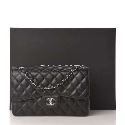 Chanel Caviar Quilted Jumbo Double Flap Black 11 of 11
