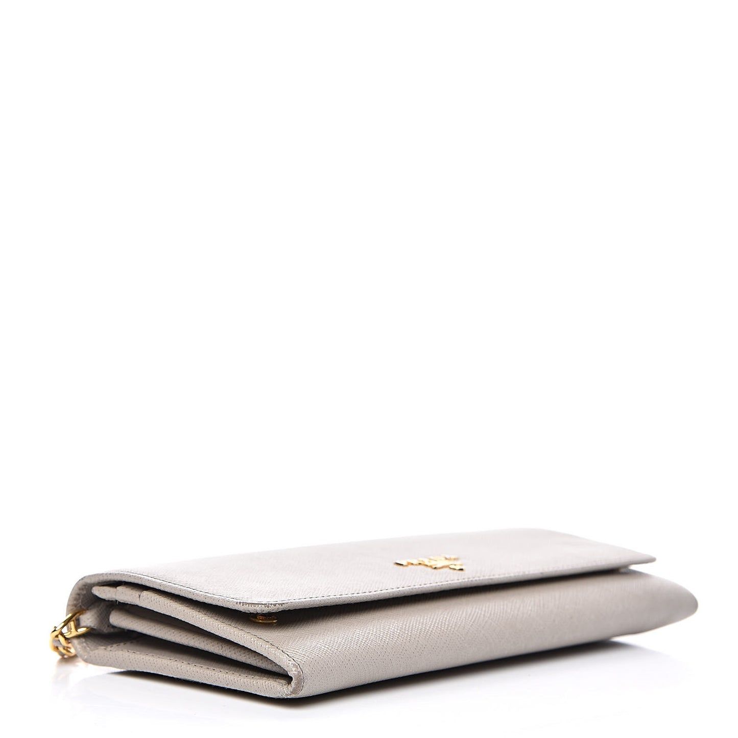 Saffiano Metal Oro Chain Wallet Argilla