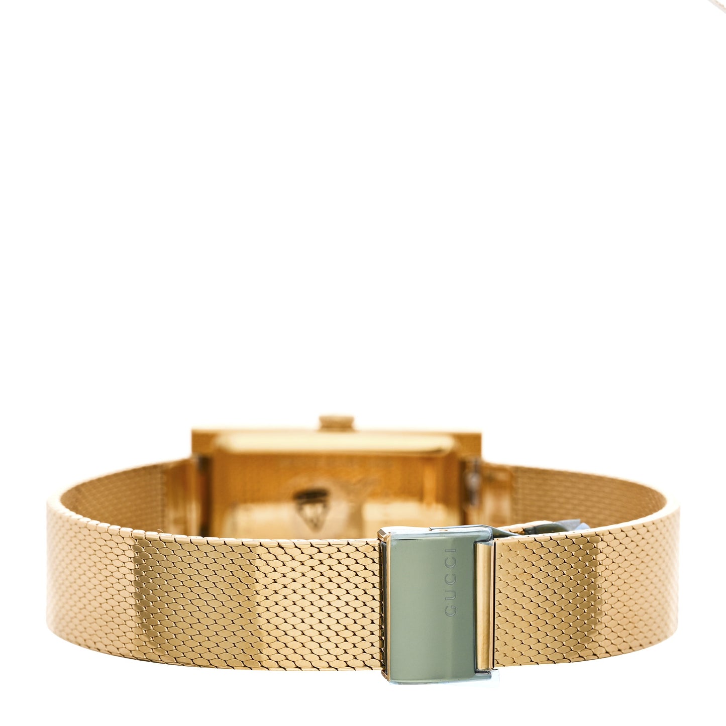 Stainless Steel 14mm Web G-Frame Quartz Watch Gold