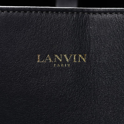 Lanvin Smooth Calfskin Small Fringe Shopper Tote Navy 7 of 21
