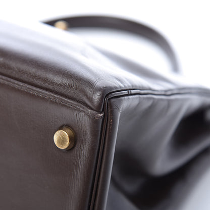 Hermes Box Kelly Retourne 32 Chocolate 40 of 64