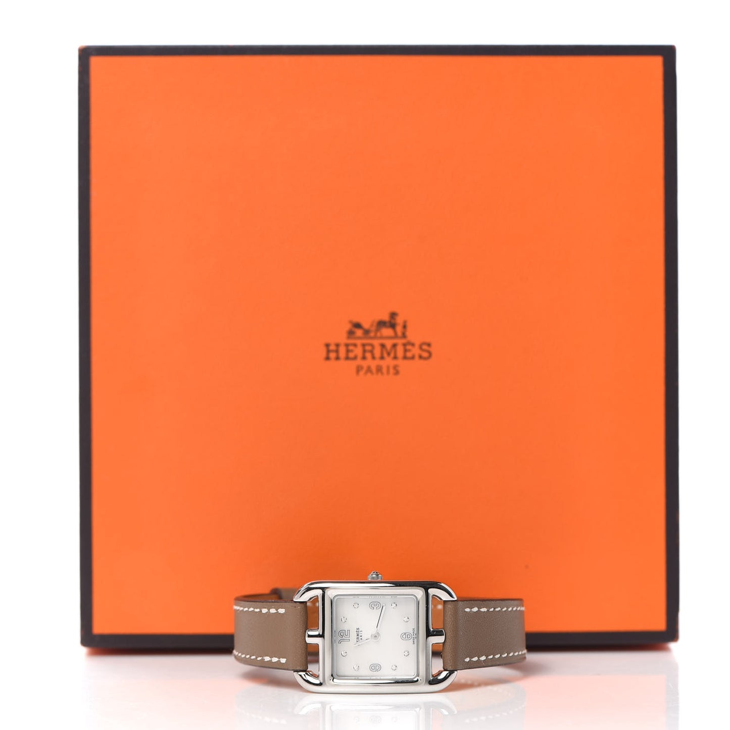 Stainless Steel Swift Diamond Mother of Pearl 23mm Cape Cod Quartz Watch Etoupe