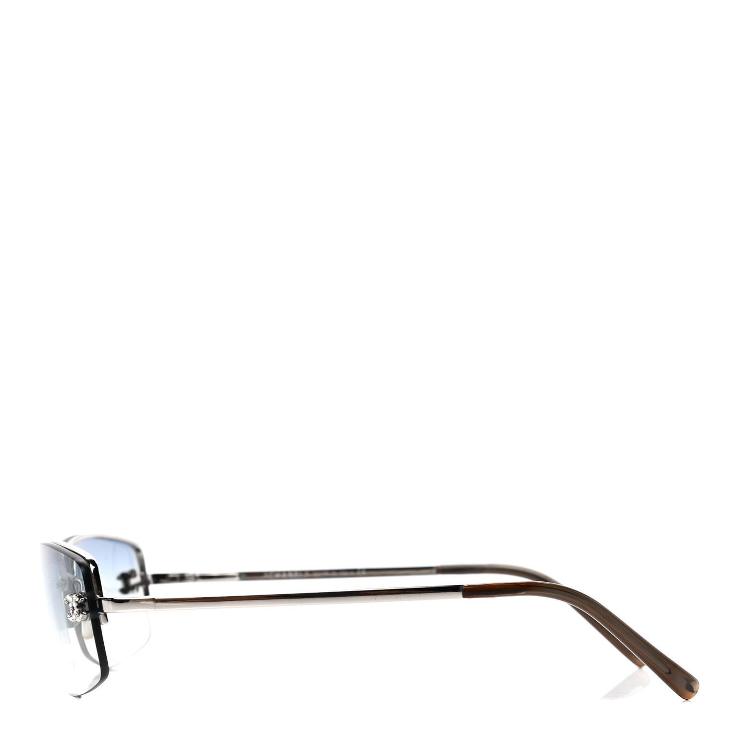 Crystal CC Logo Sunglasses 4093-B Silver