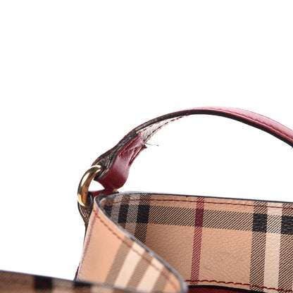 Burberry Haymarket Check Small Canterbury Tote Military Red 13 of 23