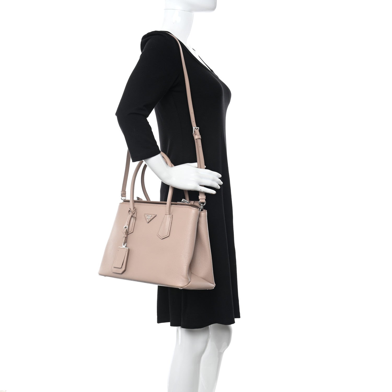 Prada Saffiano Cuir Twin Tote Cammeo 2 of 16