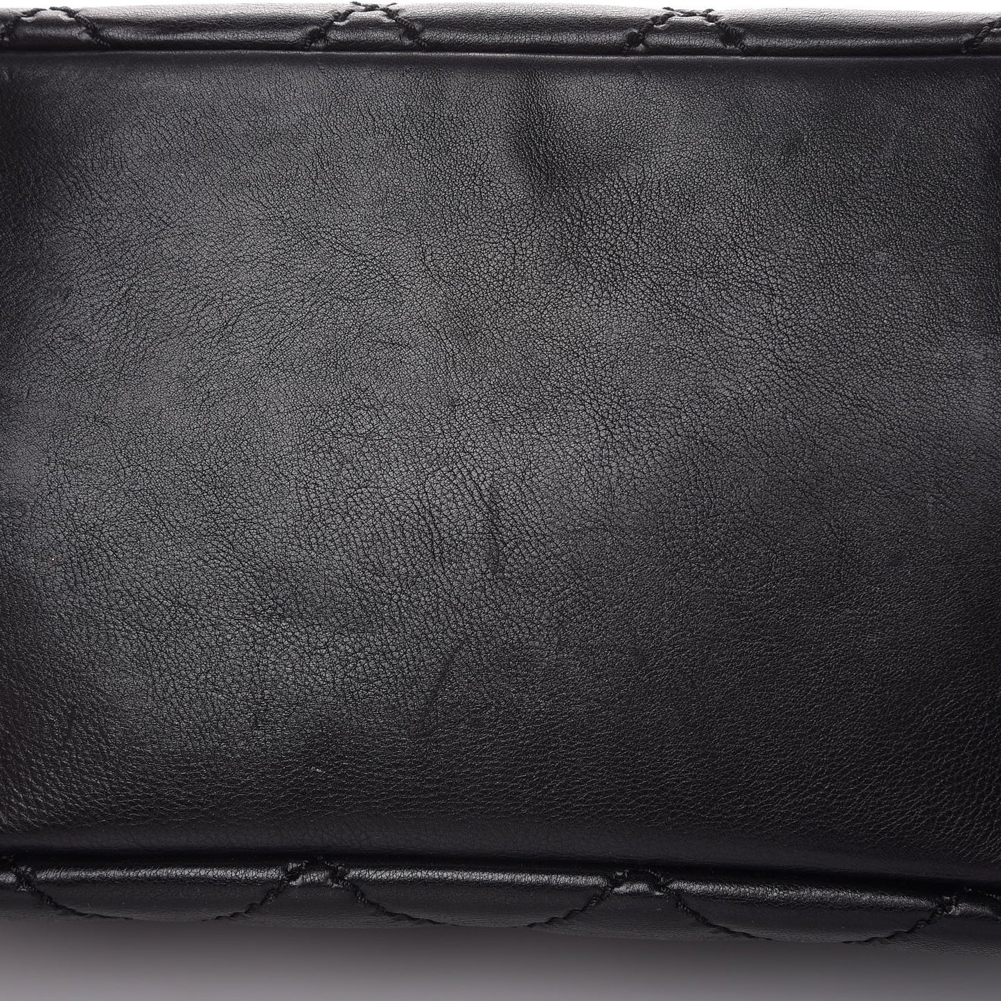 Calfskin Quilted Retro Chain Flap Black