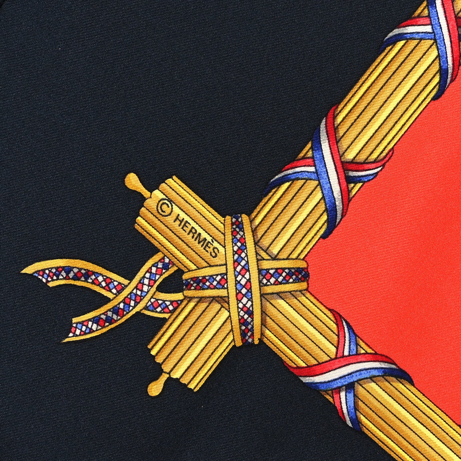 Hermes Silk Republique Francaise Liberte Egalite Fraternite 1789 Scarf 90 3 of 3