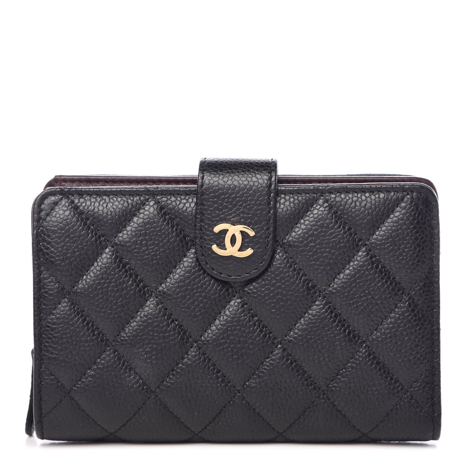 Chanel Caviar Quilted Zipped Pocket Wallet Black 1 of 9