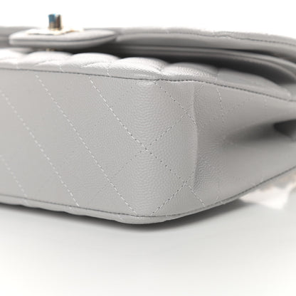 Chanel Caviar Quilted Small Double Flap Grey 10 of 10
