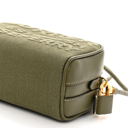 Burberry Cotton Canvas Horseferry Print Small Half Cube Crossbody Bag Dark Fern Green 10 of 10