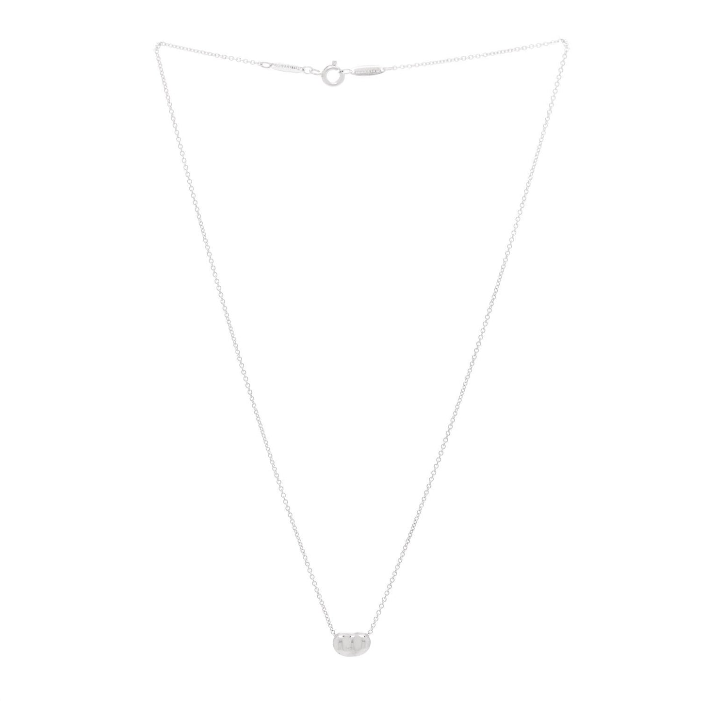Sterling Silver 9mm Elsa Peretti Bean Pendant Necklace