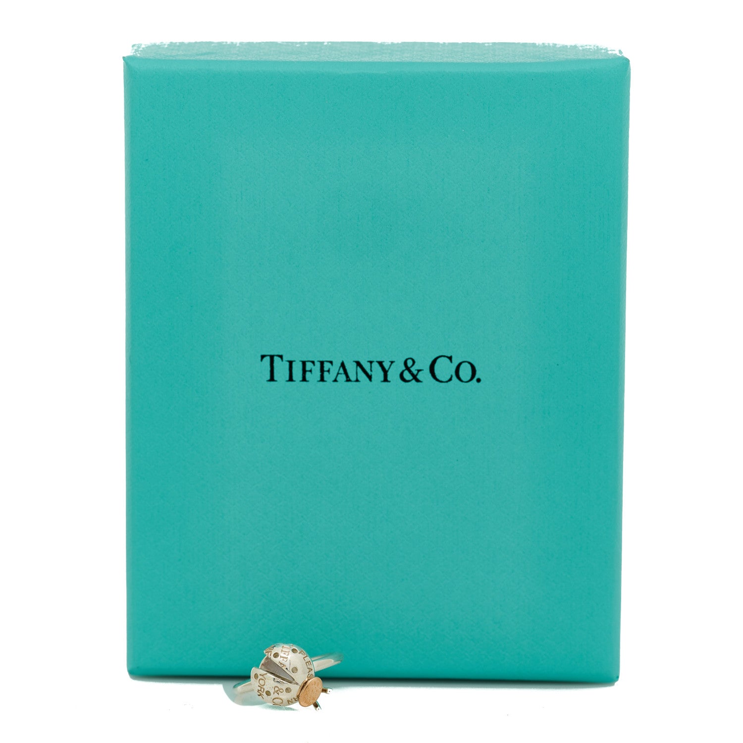 Tiffany Sterling Silver 18K Rose Gold Return to Tiffany Love Bugs Ladybug Ring 47 4 5 of 5