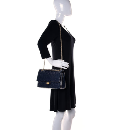 Chanel Aged Calfskin Quilted 2.55 Reissue 226 Flap Navy Blue 2 of 11